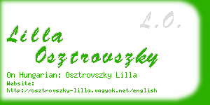 lilla osztrovszky business card